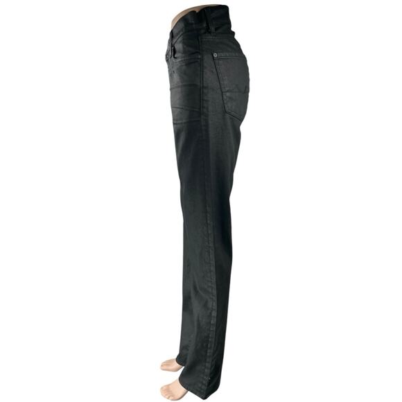 7 For All Mankind Slimmy Women's Black High Rise Straight Denim Jeans Size 29 - Picture 3 of 5